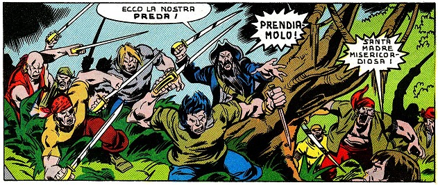 The pirates assaulting 