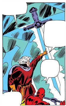 the Collector spying on the Avengers