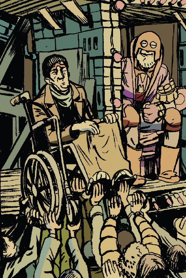 As a paralysed bum