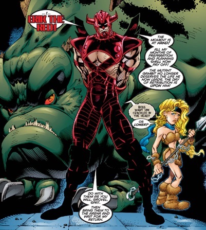 with Grovel, standing beside Erik the Red