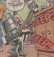 Beepie tidying up