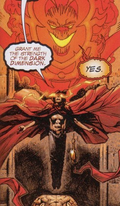 The Hood channels Dormammu in the rite of resurrection