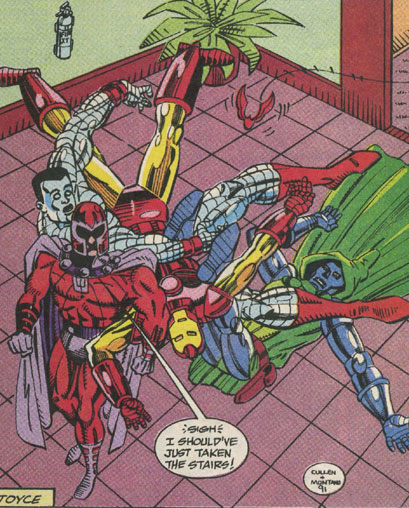 #4. Magneto vs. Ironman, War Machine and Titanium Man. 