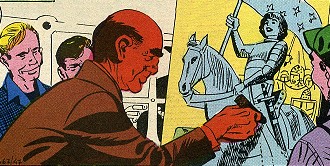 Harry Markham draws with the magic crayon