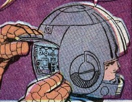 Close-up of helmet