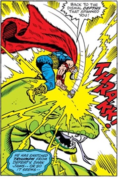 Thor slays Midgard Serpent