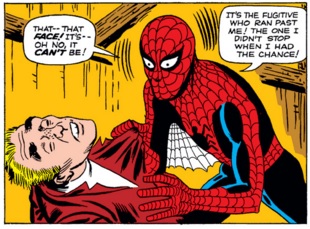 confronted by Spider-Man